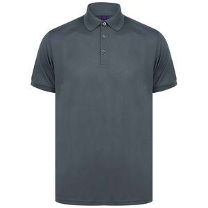 Henbury Mens Piqu Polo Shirt / Charcoal